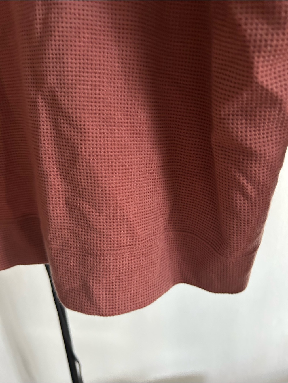 Vuori Rust Waffle-Knit Snap-Hood Pullover - Picture 9 of 9